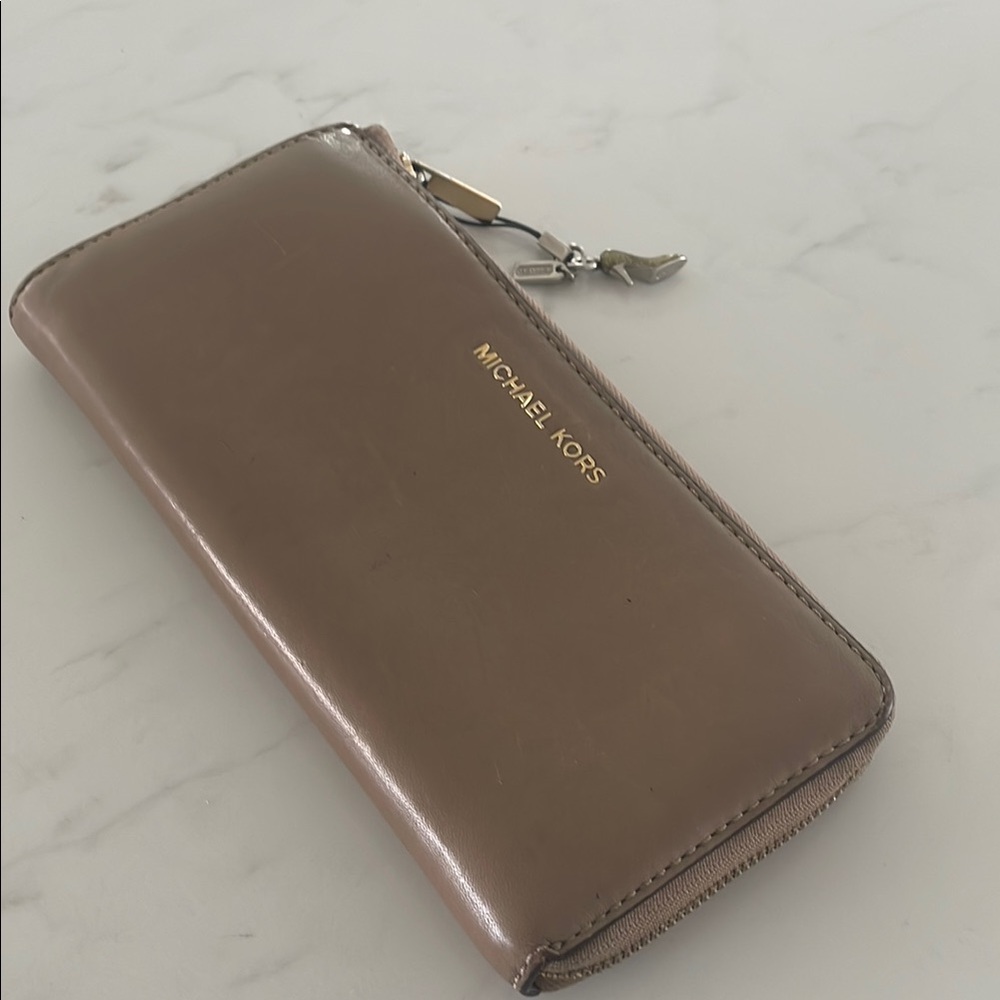 Michael Kors Brown Zip Wallet